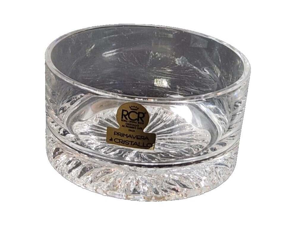 RCR Royal Crystal Rock Cristallo AL piombo 24% Italia Candy Bowl